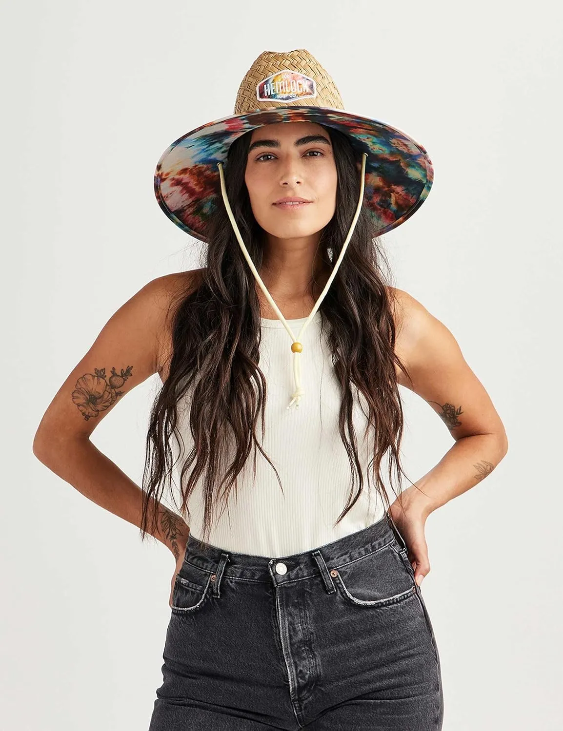 Straw Hat for Men & Women | Lifeguard Hat, Beach Hat & Sun Hat | UPF 50  Wide Brim for Sun Protection | One Size | Hemlock