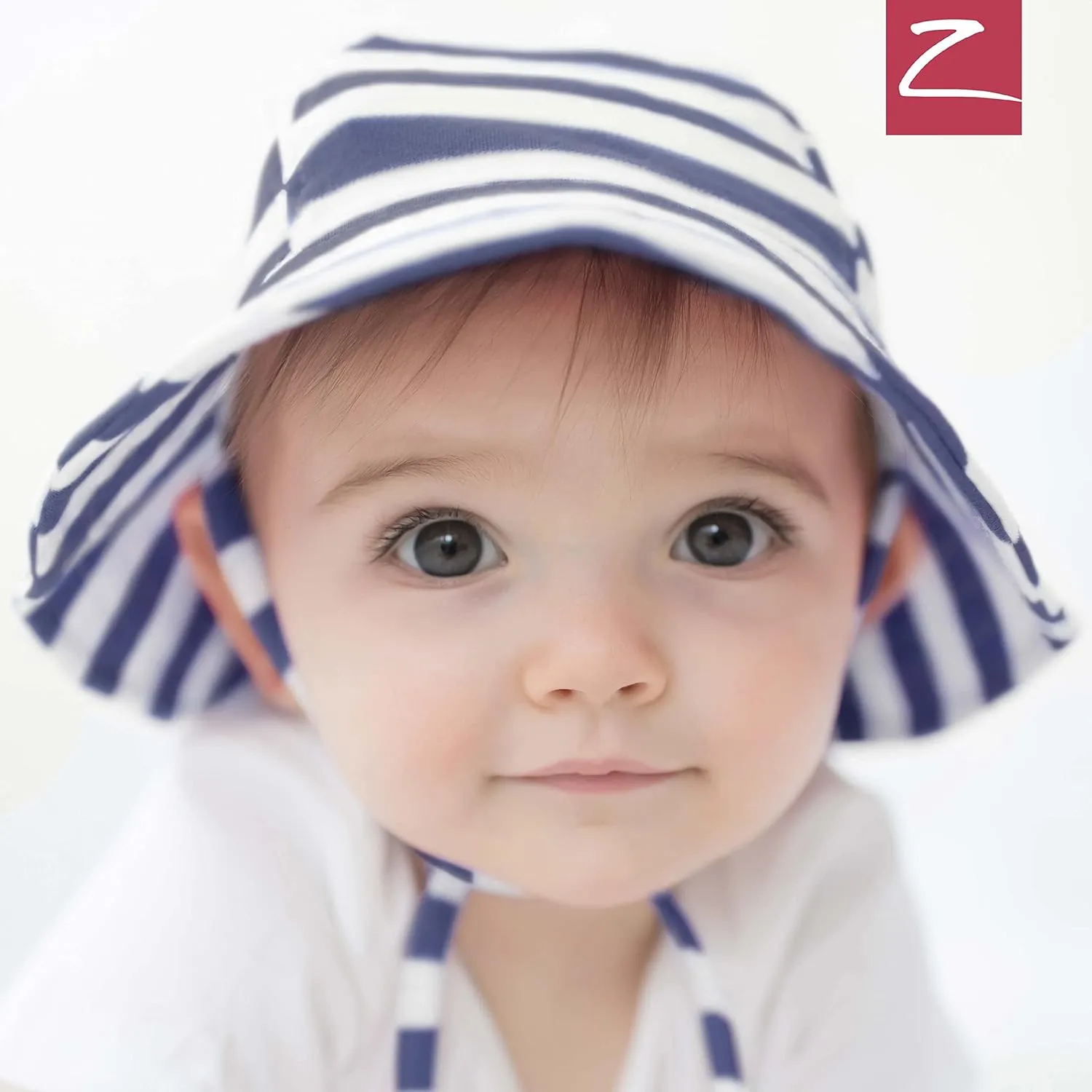 Stripe Sun Hat - Navy