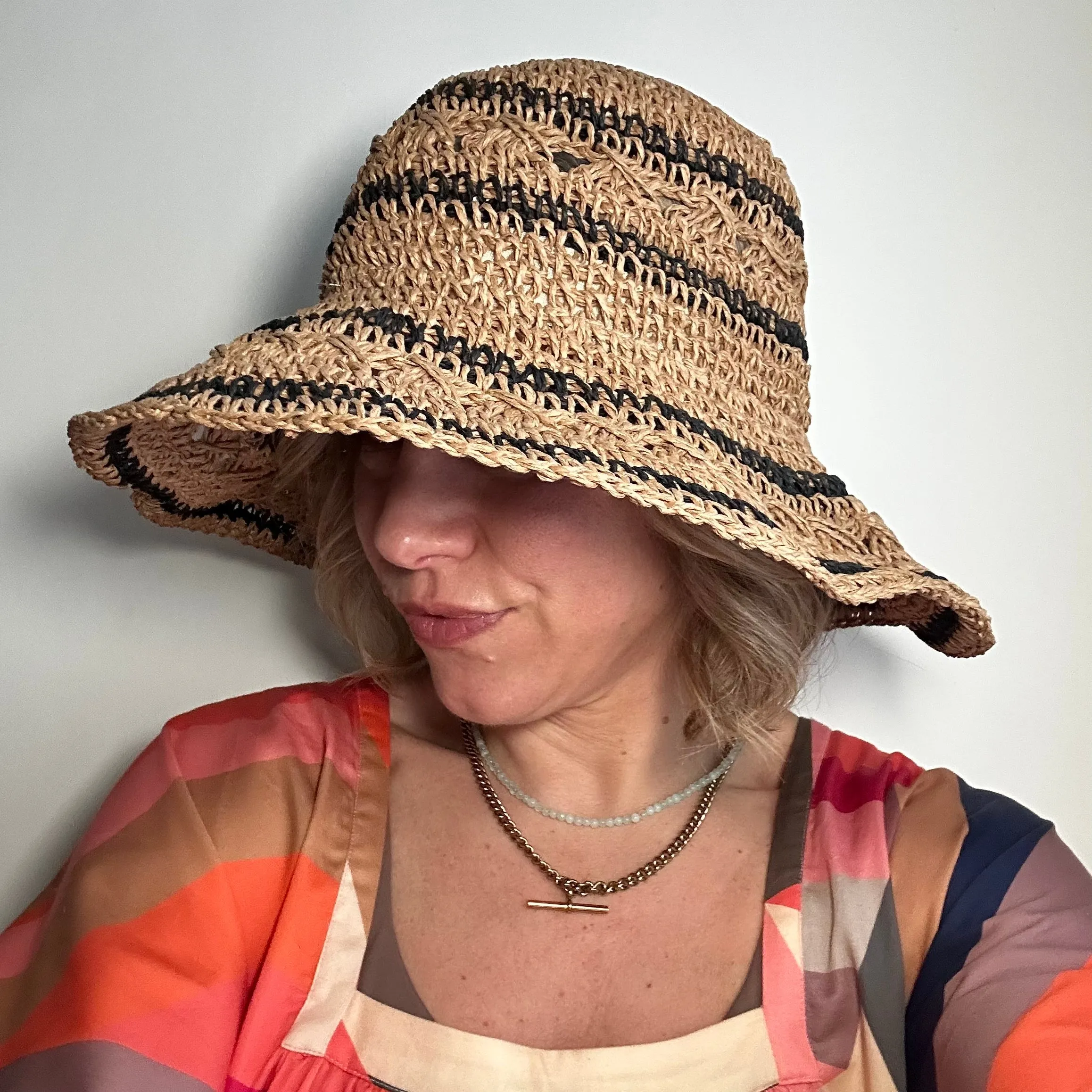 Striped Crochet Sunhat