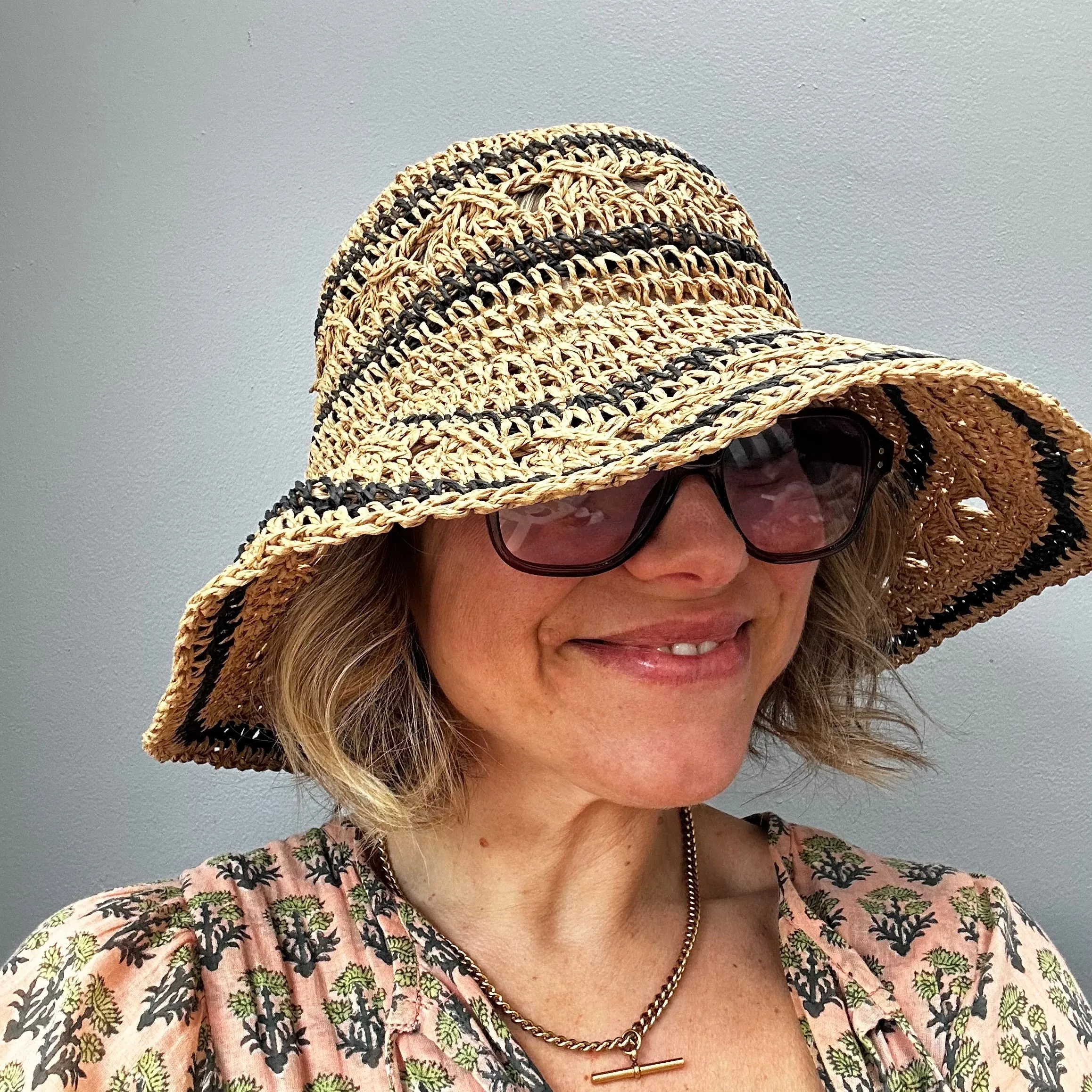 Striped Crochet Sunhat