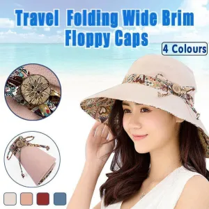Summer Hat Travel Cap Folding Wide Brim Floppy Caps Beach Sun Hats Women Au