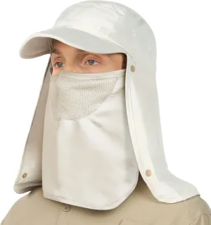 SUN CUBE Fishing Sun Hat with Neck Flap for Men UV Protection Cover Outdoor Bucket Cap with Face Covering for Hiking Running