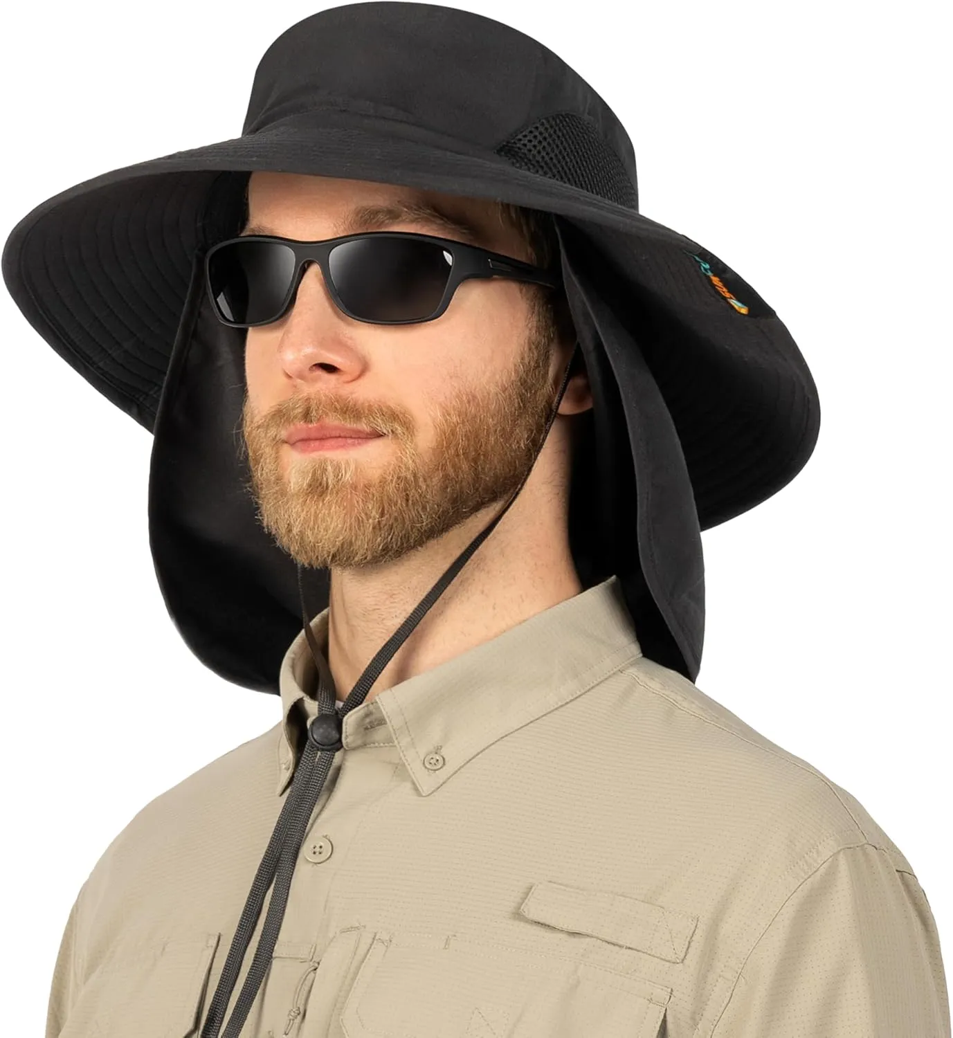 SUN CUBE Wide Brim Sun Hat Men Women, Fishing Hats Sun UV Protection, Mens Hiking Bucket Hat Safari Beach Boonie, UPF 50 