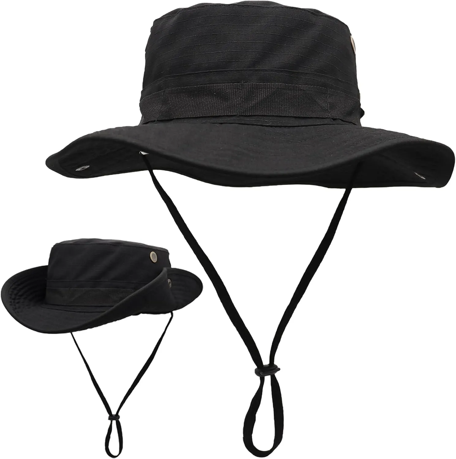 Sun Hat for Men Wide Brim UV Protection Foldable Fishing Hats with Chin Strap for Travel Camping Hiking Safari Cap
