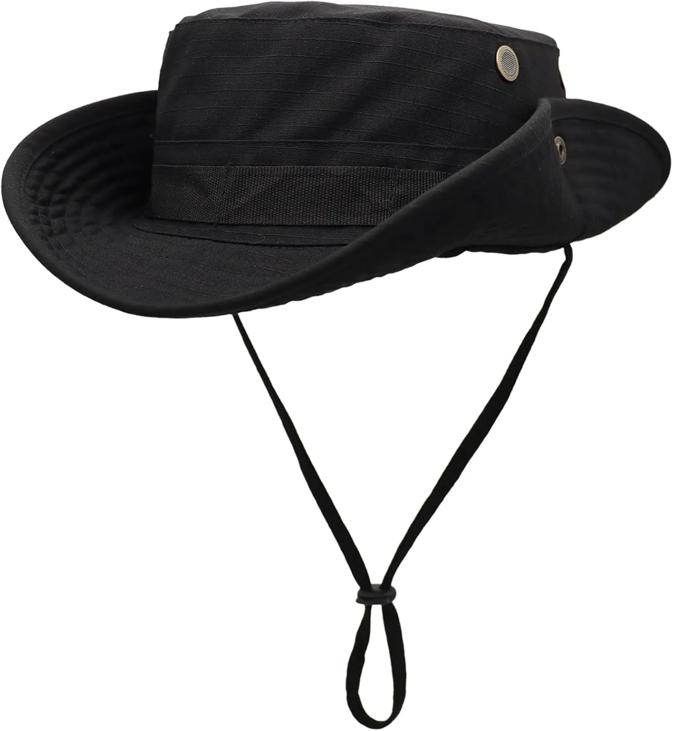Sun Hat for Men Wide Brim UV Protection Foldable Fishing Hats with Chin Strap for Travel Camping Hiking Safari Cap