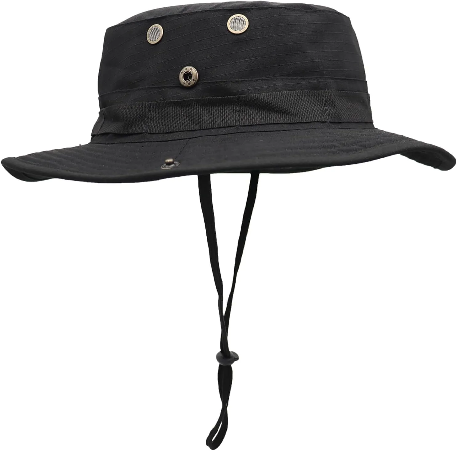 Sun Hat for Men Wide Brim UV Protection Foldable Fishing Hats with Chin Strap for Travel Camping Hiking Safari Cap