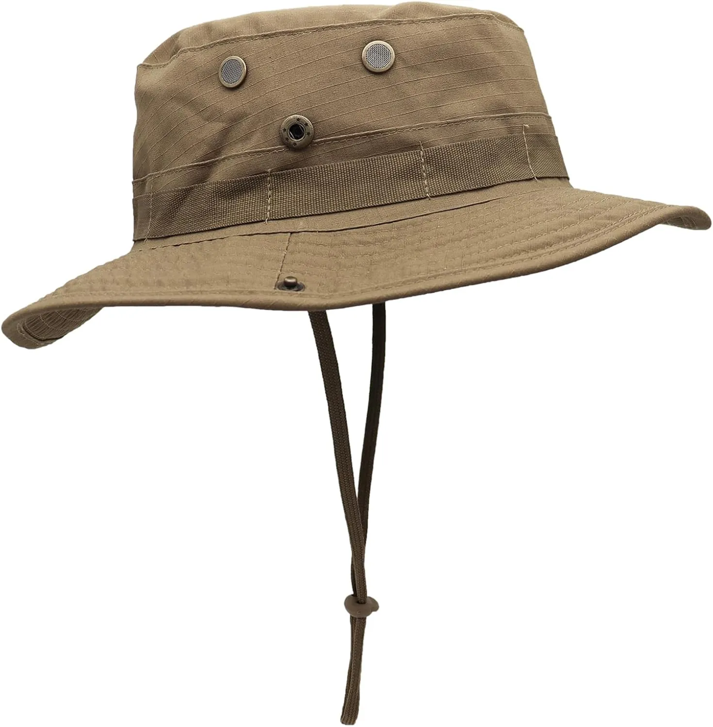 Sun Hat for Men Wide Brim UV Protection Foldable Fishing Hats with Chin Strap for Travel Camping Hiking Safari Cap