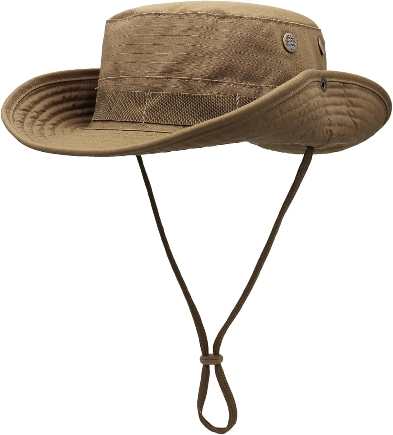 Sun Hat for Men Wide Brim UV Protection Foldable Fishing Hats with Chin Strap for Travel Camping Hiking Safari Cap