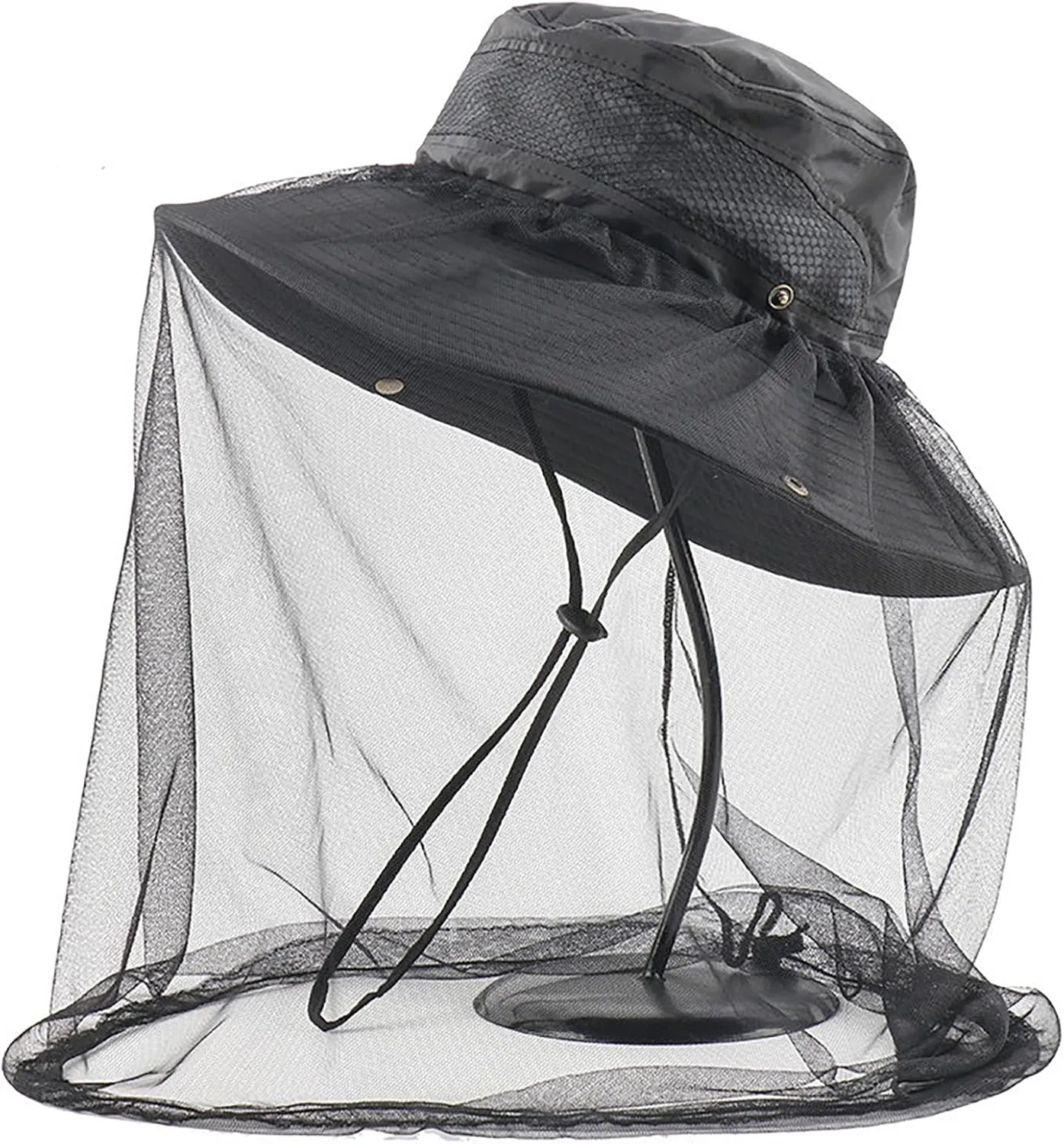 Sun Hat for Men Women Midge Net with Removable Netting Bucket Hat Mosquito Hat for Beekeeper Hiking Fishing Camping