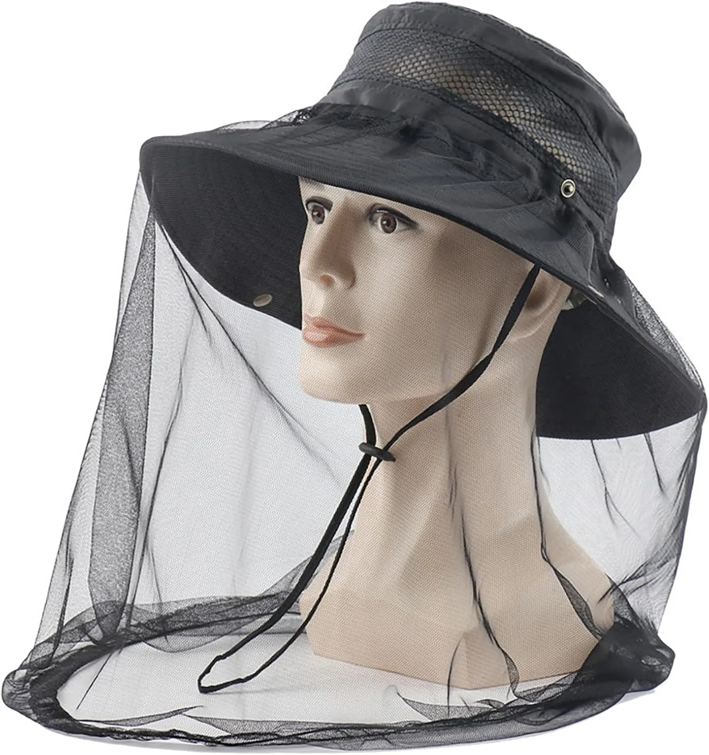 Sun Hat for Men Women Midge Net with Removable Netting Bucket Hat Mosquito Hat for Beekeeper Hiking Fishing Camping