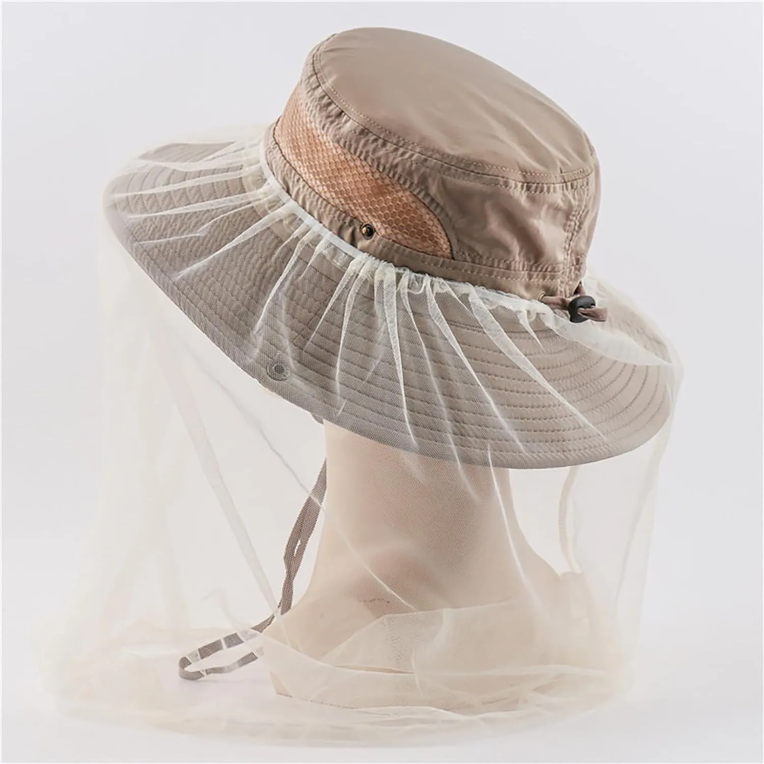 Sun Hat for Men Women Midge Net with Removable Netting Bucket Hat Mosquito Hat for Beekeeper Hiking Fishing Camping