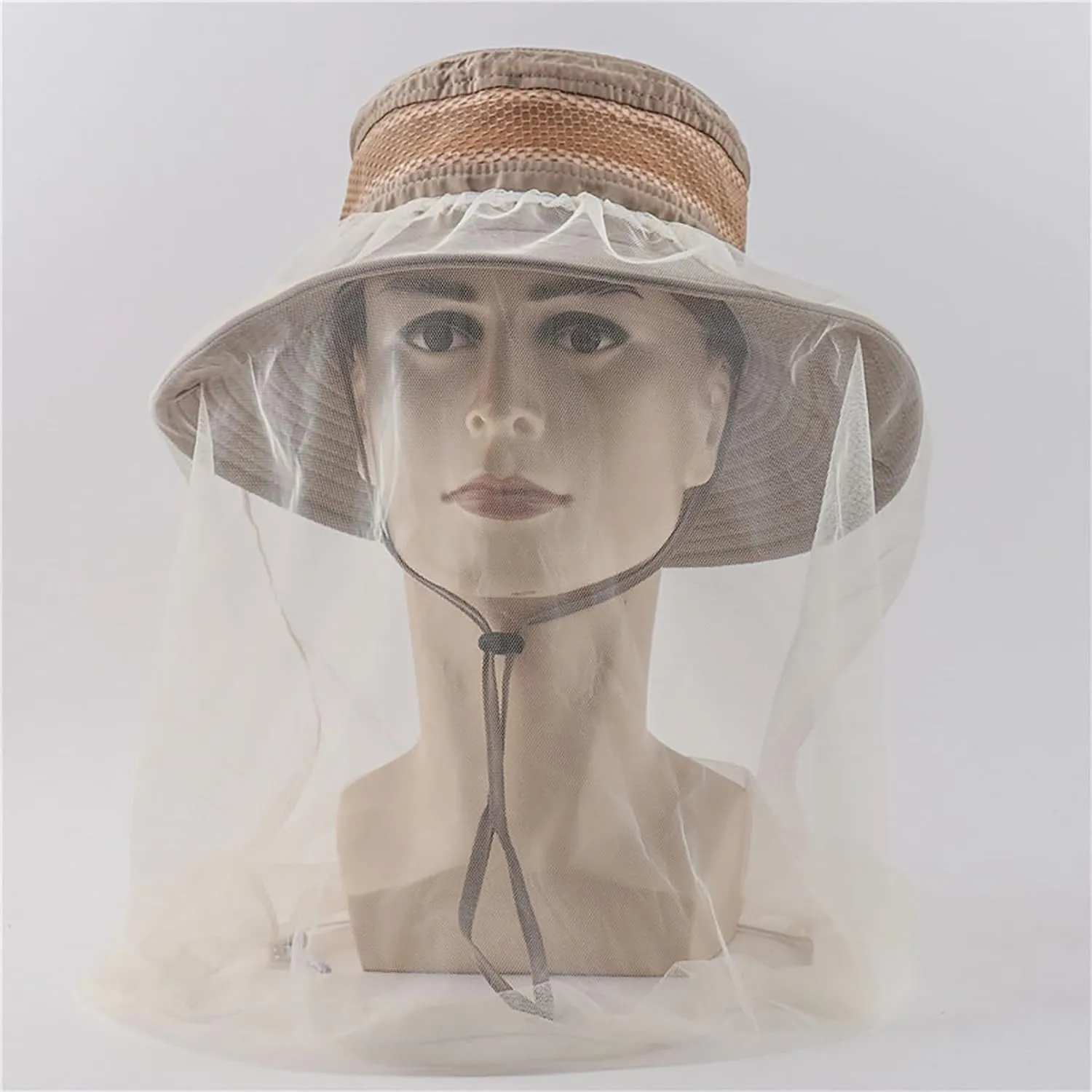 Sun Hat for Men Women Midge Net with Removable Netting Bucket Hat Mosquito Hat for Beekeeper Hiking Fishing Camping