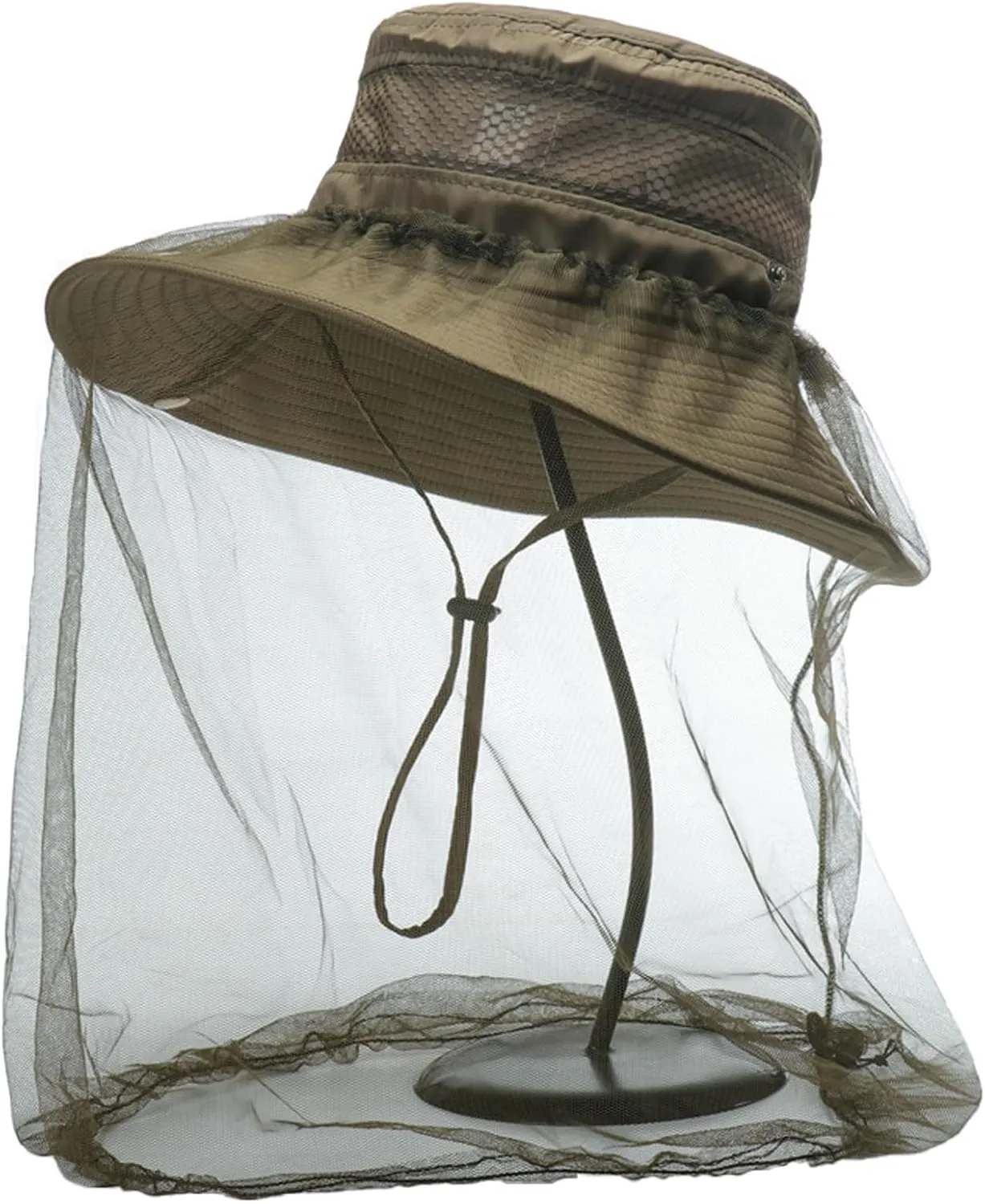 Sun Hat for Men Women Midge Net with Removable Netting Bucket Hat Mosquito Hat for Beekeeper Hiking Fishing Camping