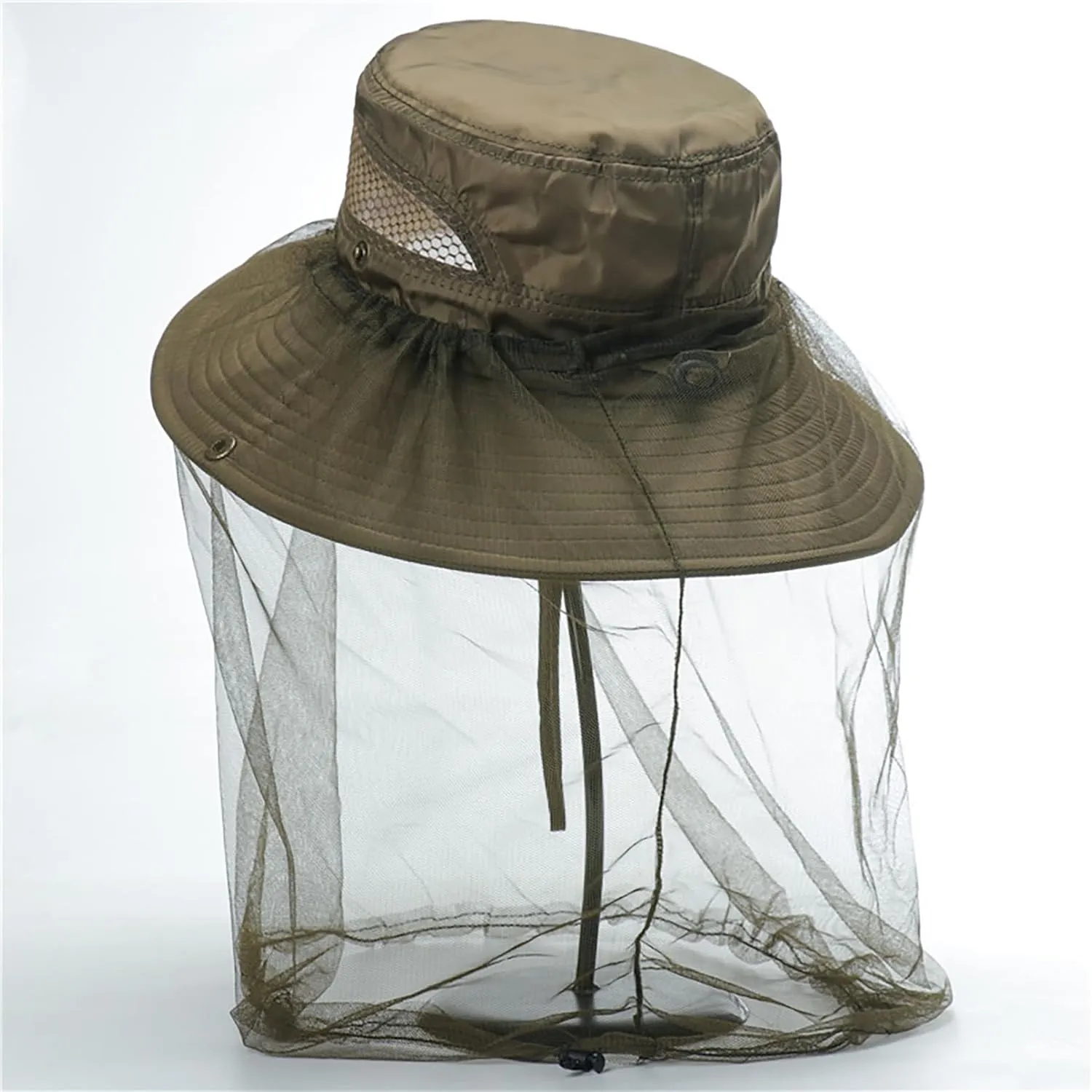 Sun Hat for Men Women Midge Net with Removable Netting Bucket Hat Mosquito Hat for Beekeeper Hiking Fishing Camping