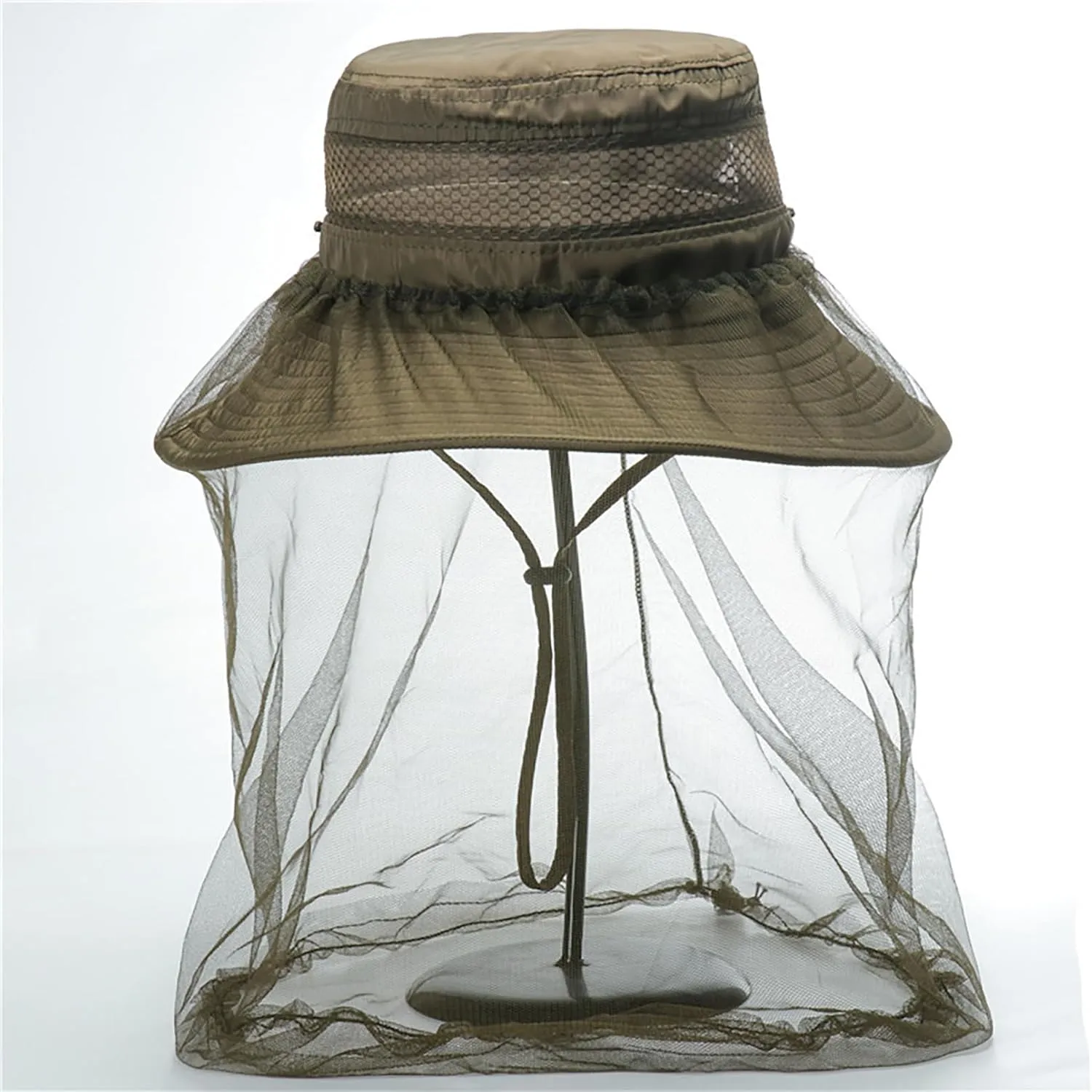 Sun Hat for Men Women Midge Net with Removable Netting Bucket Hat Mosquito Hat for Beekeeper Hiking Fishing Camping