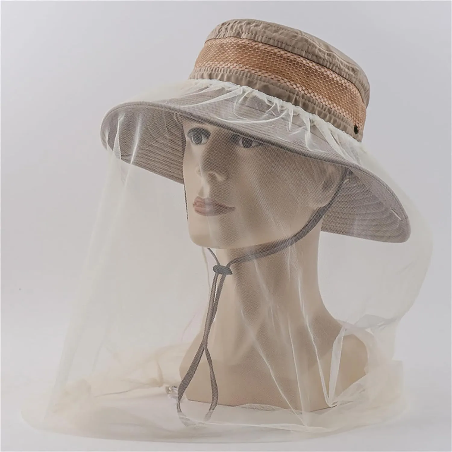 Sun Hat for Men Women Midge Net with Removable Netting Bucket Hat Mosquito Hat for Beekeeper Hiking Fishing Camping