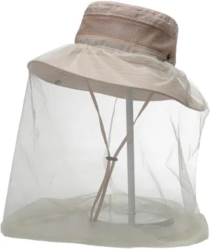 Sun Hat for Men Women Midge Net with Removable Netting Bucket Hat Mosquito Hat for Beekeeper Hiking Fishing Camping