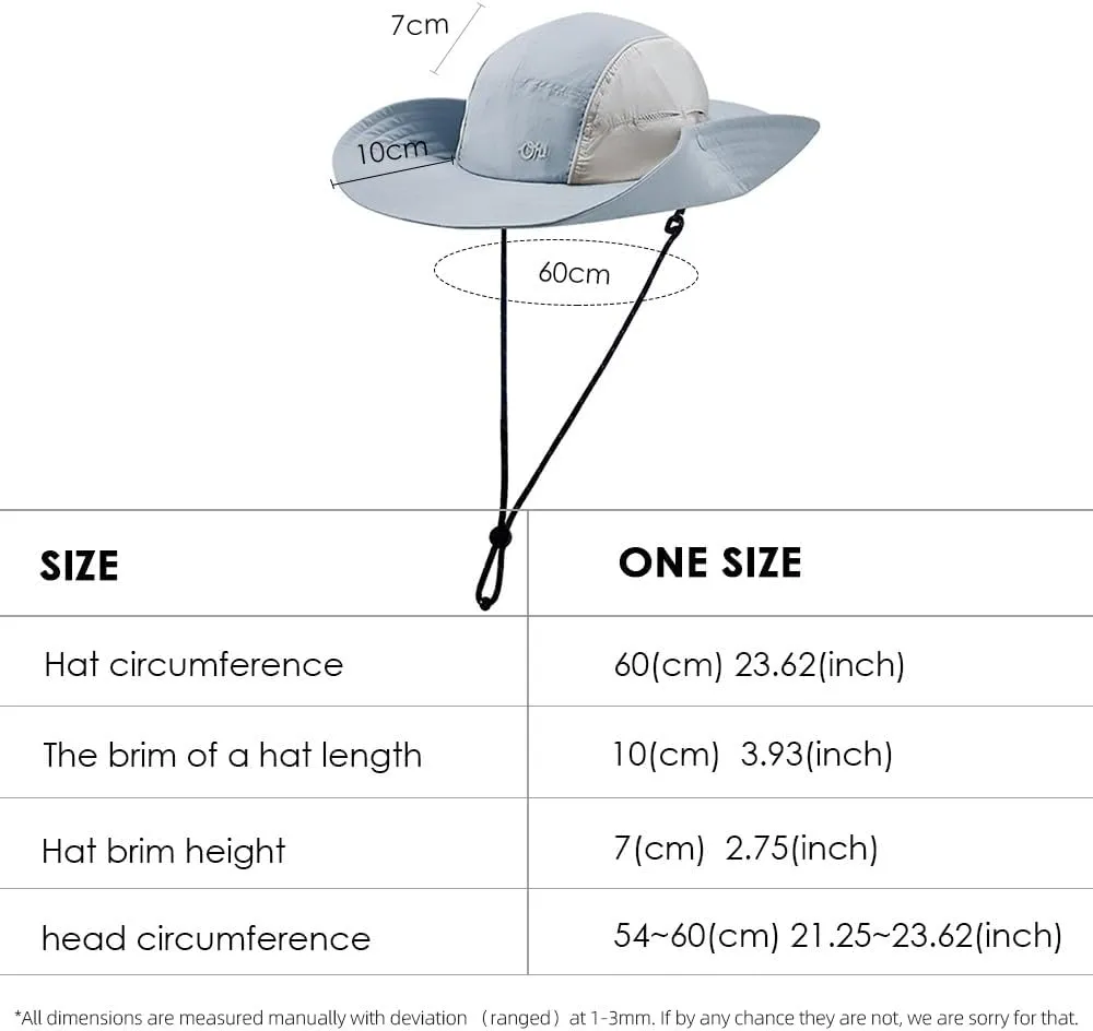 Sun Hat for Women Men Wide Brim UPF 50  Fishing Hat Summer Sun Protection Visor Caps SNH5M230T