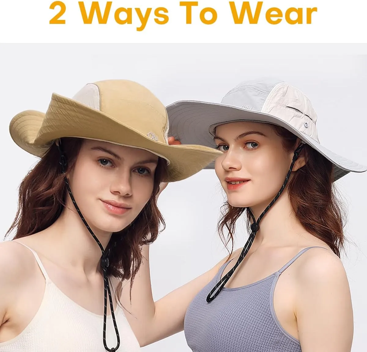 Sun Hat for Women Men Wide Brim UPF 50  Fishing Hat Summer Sun Protection Visor Caps SNH5M230T