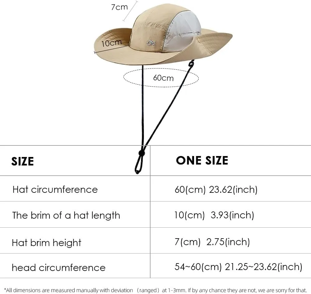Sun Hat for Women Men Wide Brim UPF 50  Fishing Hat Summer Sun Protection Visor Caps SNH5M230T