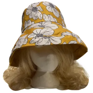 Sun Hat Wide Brim UV Protection Women Summer Floral Foldable Bucket Hats