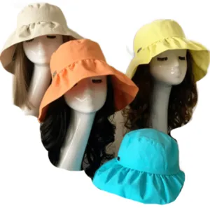 Sun Hat Wide Brim UV Protection Women Summer Foldable Bucket Hats