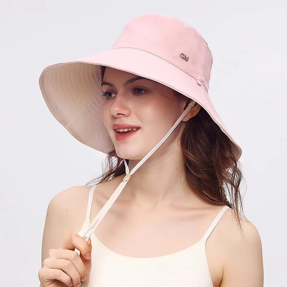 Sun Hats for Men Women UPF 50  Wide Brim Fishing Hat UV Protection Ponytail Beach Gardening Hat SLH3M430D