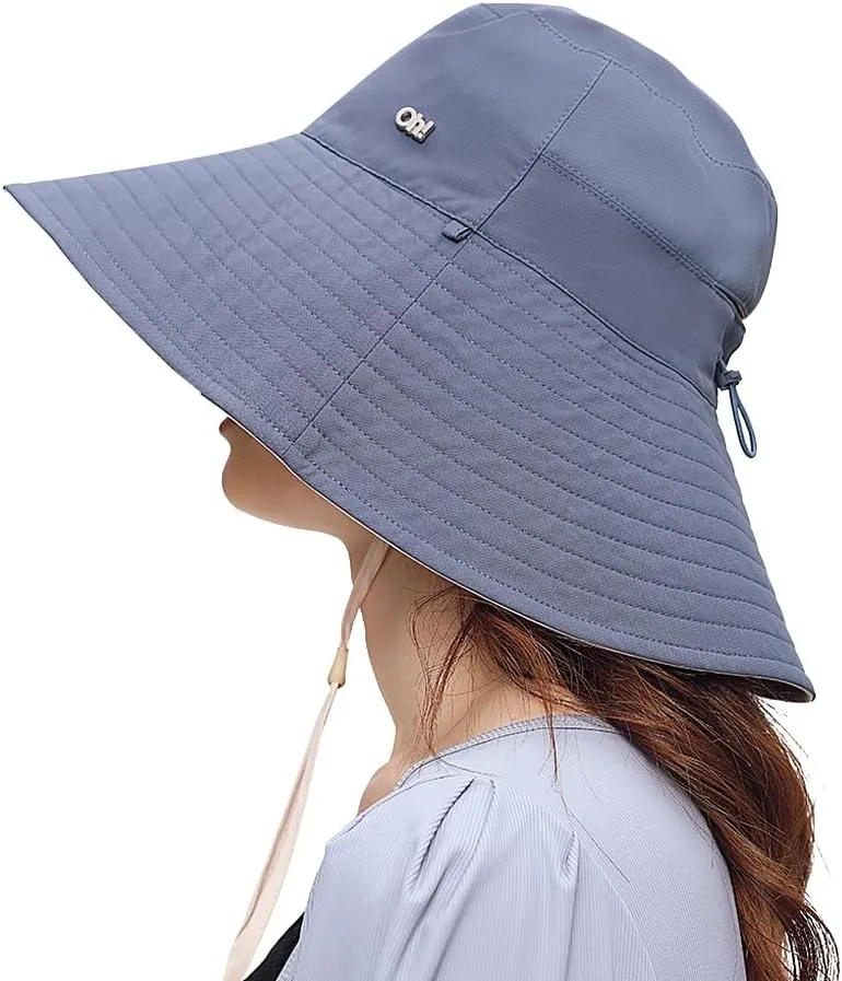 Sun Hats for Men Women UPF 50  Wide Brim Fishing Hat UV Protection Ponytail Beach Gardening Hat SLH3M430D