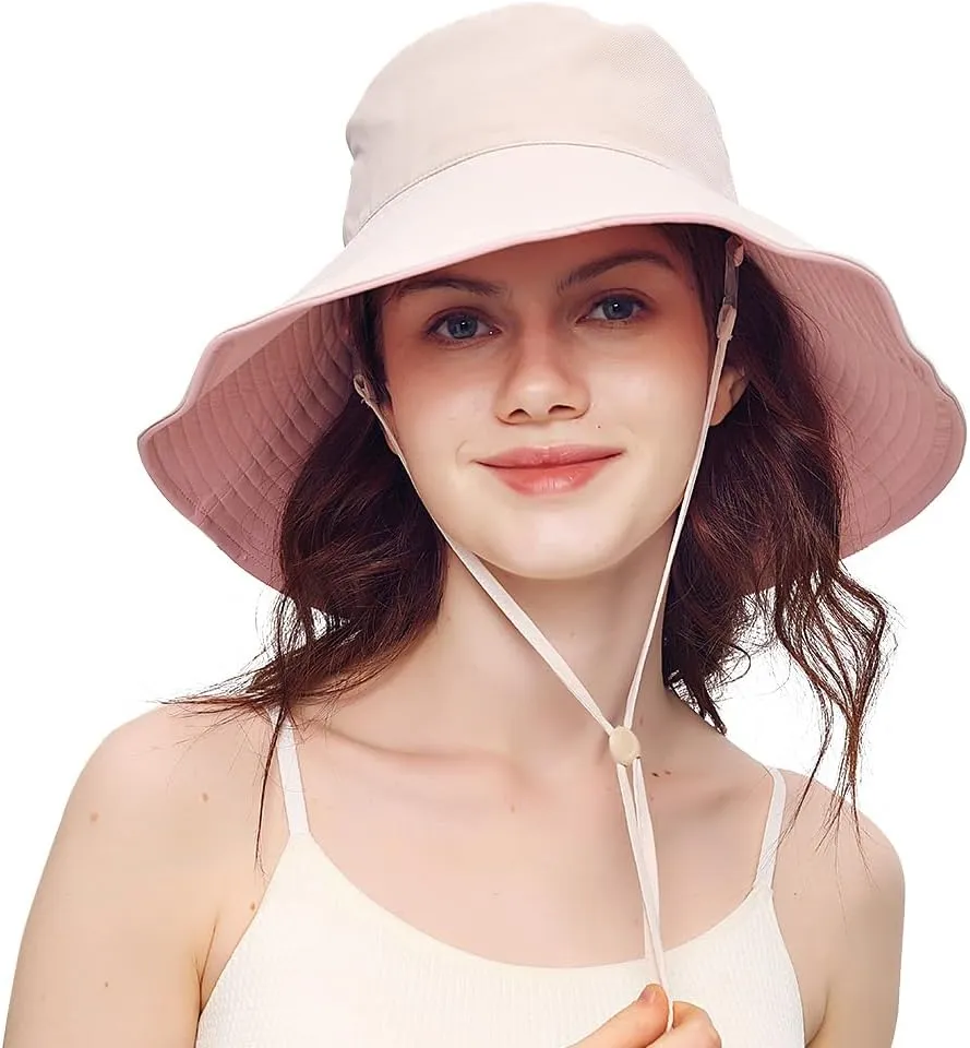 Sun Hats for Men Women UPF 50  Wide Brim Fishing Hat UV Protection Ponytail Beach Gardening Hat SLH3M430D