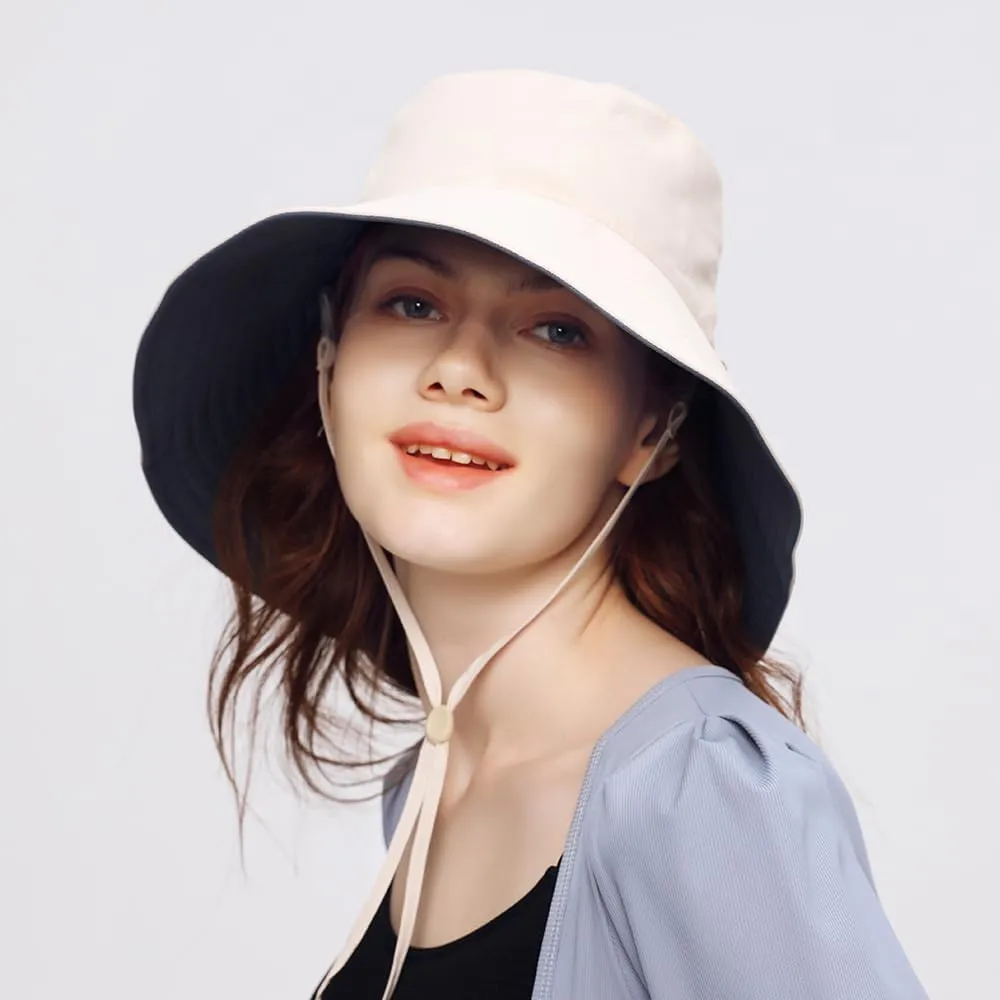 Sun Hats for Men Women UPF 50  Wide Brim Fishing Hat UV Protection Ponytail Beach Gardening Hat SLH3M430D