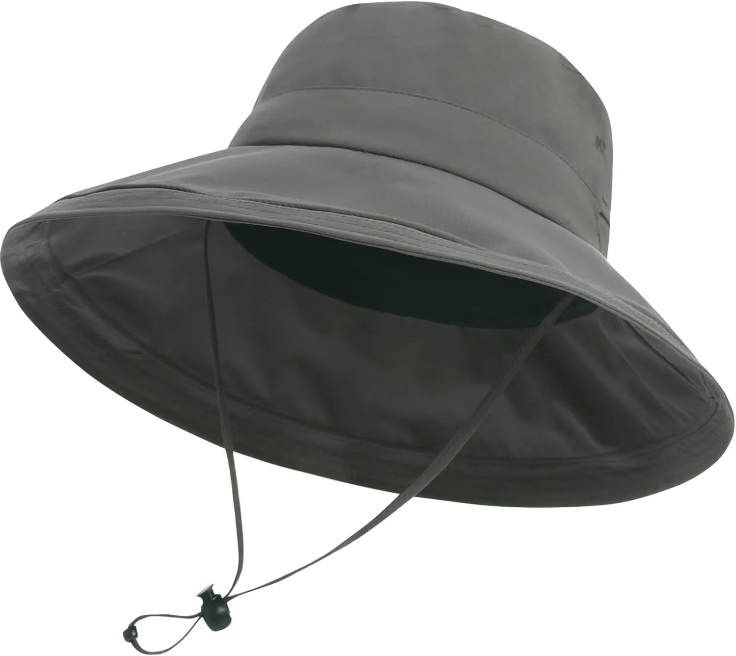 Sun Hats for Women, Wide Brim Waterproof Bucket Hat, Summer Beach Packable Ponytail Hat,UPF 50  UV Protection