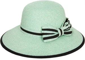 Sun Straw Beach Summer Hats for Women Wide Brim Fedora Panama Packable Hat for Travel