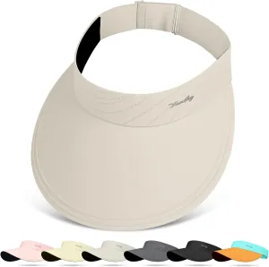 Sun Visor for Women Wide Brim Summer UPF50  UV Protection Seamless Sun Hats Foldable Beach Cap