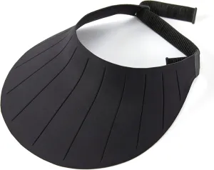 Sun Visor Hat for Women & Men 4" Wide Brim Golf Beach Simplicity Foldable Roll-up Ponytail Hat with Hook & Loop Closure