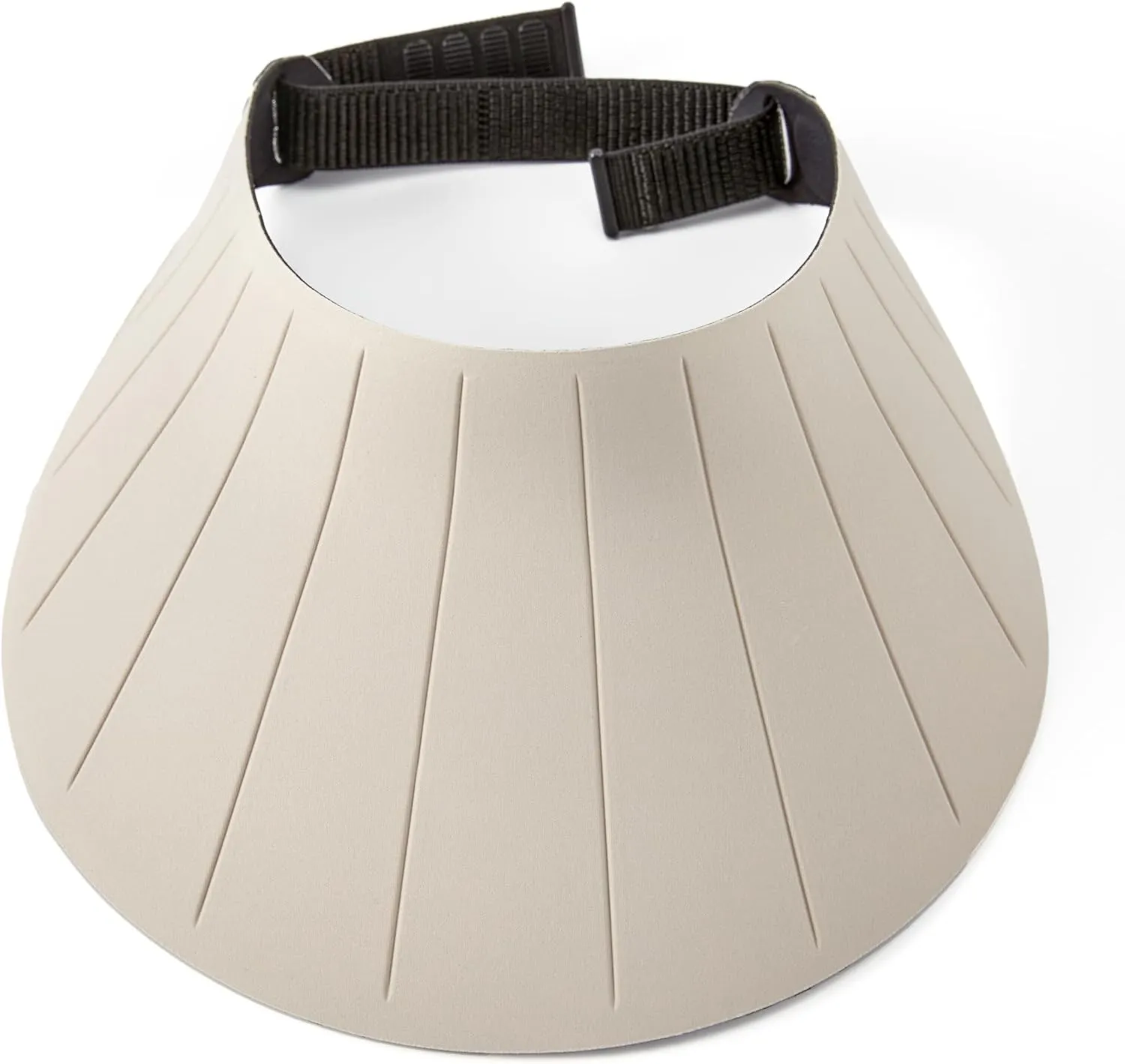 Sun Visor Hat for Women & Men 4" Wide Brim Golf Beach Simplicity Foldable Roll-up Ponytail Hat with Hook & Loop Closure