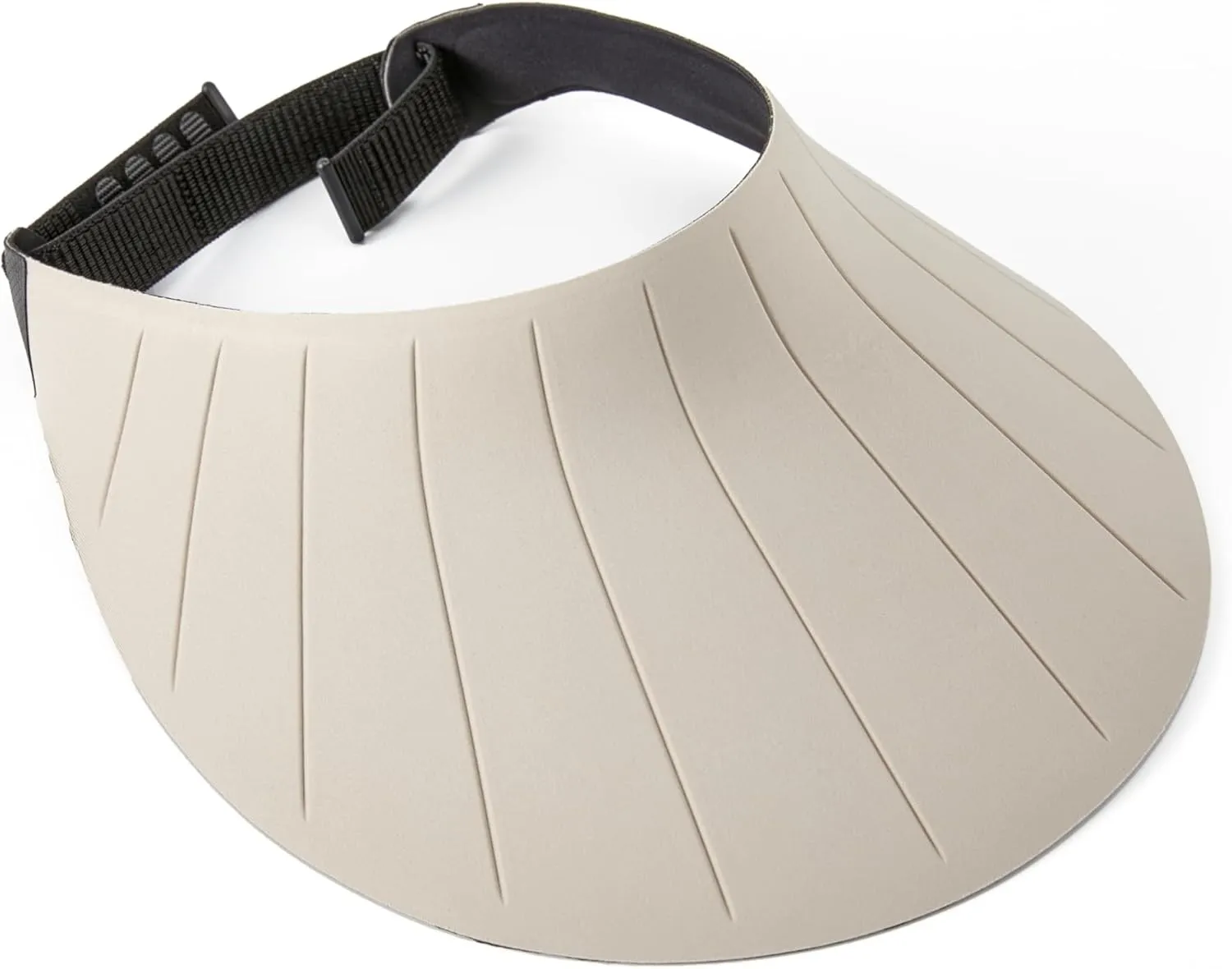 Sun Visor Hat for Women & Men 4" Wide Brim Golf Beach Simplicity Foldable Roll-up Ponytail Hat with Hook & Loop Closure
