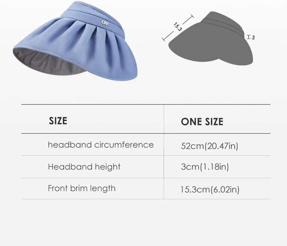 Sun Visor Hat for Women Wide Brim Foldable UPF 50  UV Protection Beach Cap Roll Up Packable Ponytail Shell Hats SLH3M433