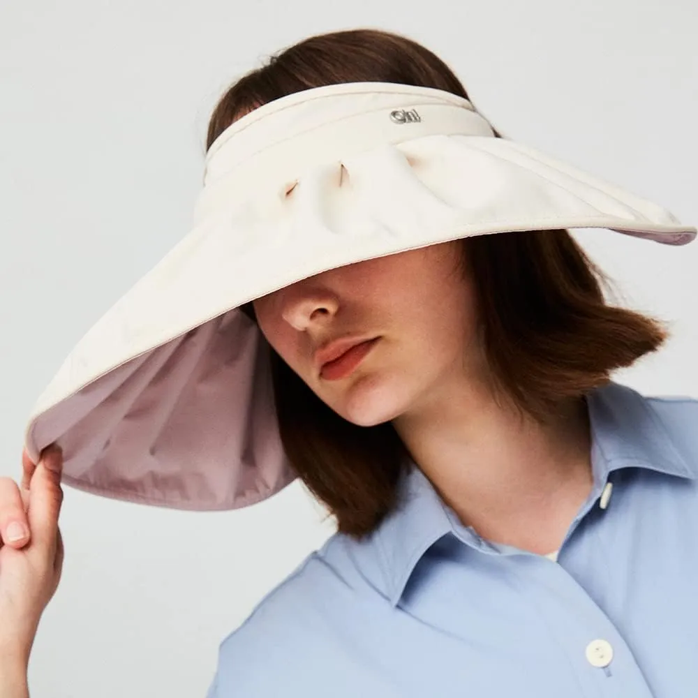 Sun Visor Hat for Women Wide Brim Foldable UPF 50  UV Protection Beach Cap Roll Up Packable Ponytail Shell Hats SLH3M433