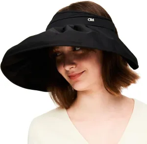Sun Visor Hat for Women Wide Brim Foldable UPF 50  UV Protection Beach Cap Roll Up Packable Ponytail Shell Hats SLH3M433