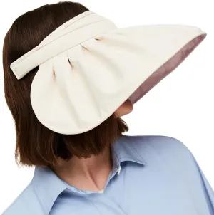 Sun Visor Hat for Women Wide Brim Foldable UPF 50  UV Protection Beach Cap Roll Up Packable Ponytail Shell Hats SLH3M433