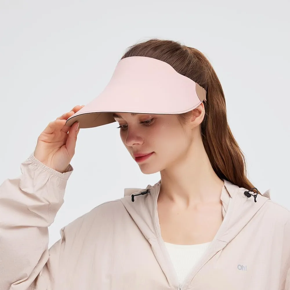 Sun Visors for Women Wide Brim Summer UV Protection Foldable Sun Hat UPF 50  Beach Cap SNH5M133T