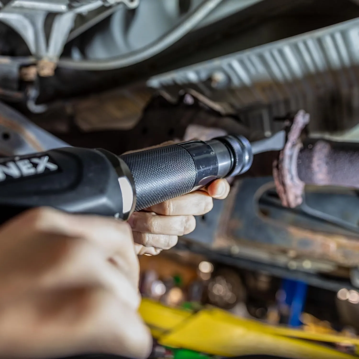SUNEX Long Barrel Air Hammer, 2,300 blows per minute, 3.75" stroke, .401" universal chuck included