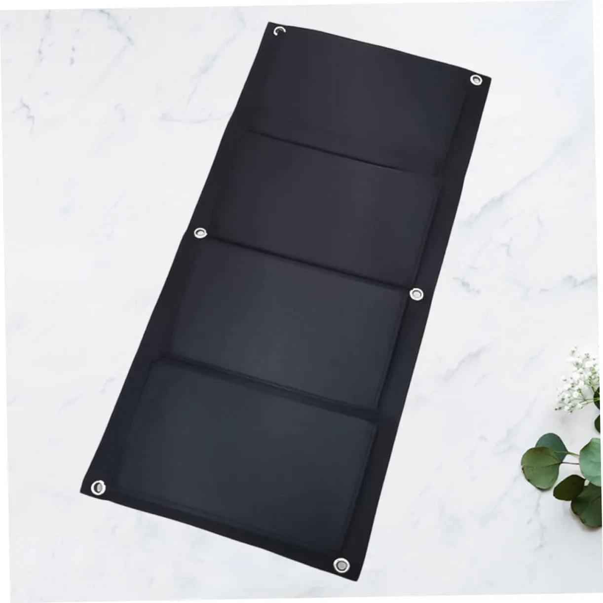 SUPVOX 2pcs 4 Pockets Wall Hanging Plant Bag Felt Material for Home Balcony Garden Vertical Garden Supplies