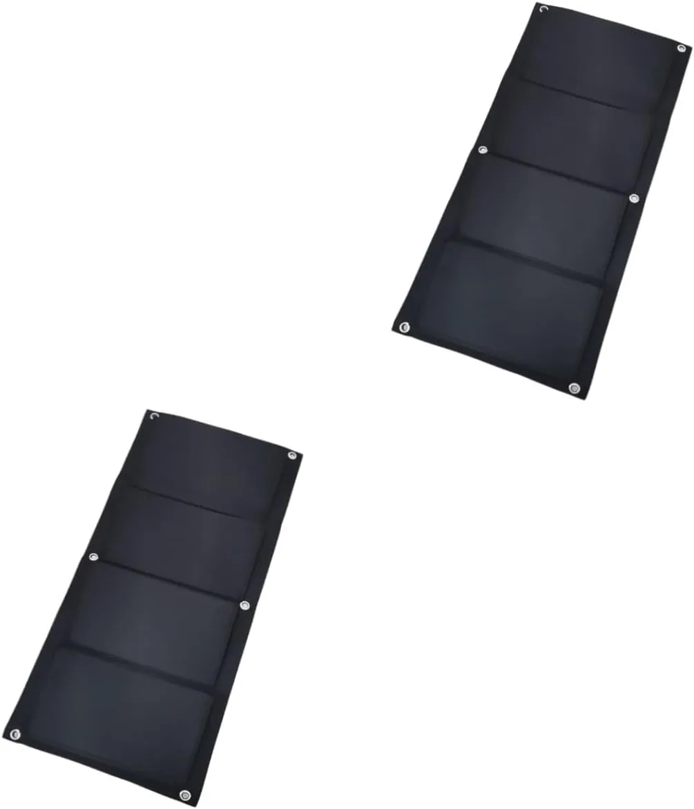 SUPVOX 2pcs 4 Pockets Wall Hanging Plant Bag Felt Material for Home Balcony Garden Vertical Garden Supplies