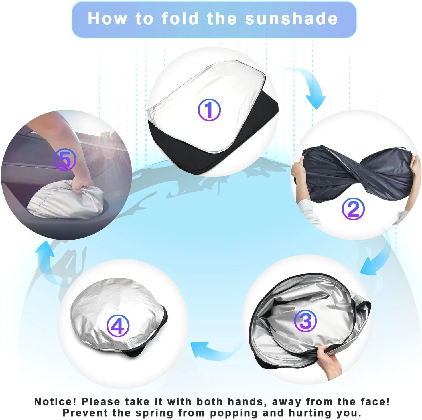 SXCY 2023 2024 2025 Pilot Windshield Sunshade 2019-2025 Honda Pilot LX, Sport, EX-L, TrailSport, Touring Elite Accessories Sun shade Windshield for 2024 Pilot Foldable Sunshade for 2025 Pilot Sunshade