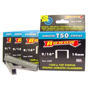 T50 Staples - 1/4-inch (5000/Package - 4 Boxes of 1250)