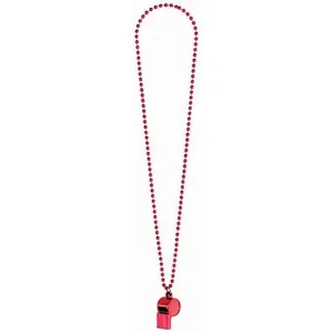 Team Spirit Red Whistle Chain Necklace