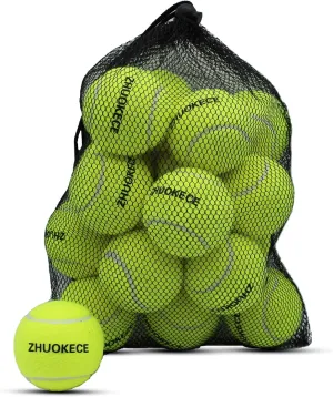 Tennis Balls, 18 Pack Training Tennis Balls Practice Balls with Mesh Bag for Easy Transport, Pet Dog Playing Balls, fit for Beginner Training Ball