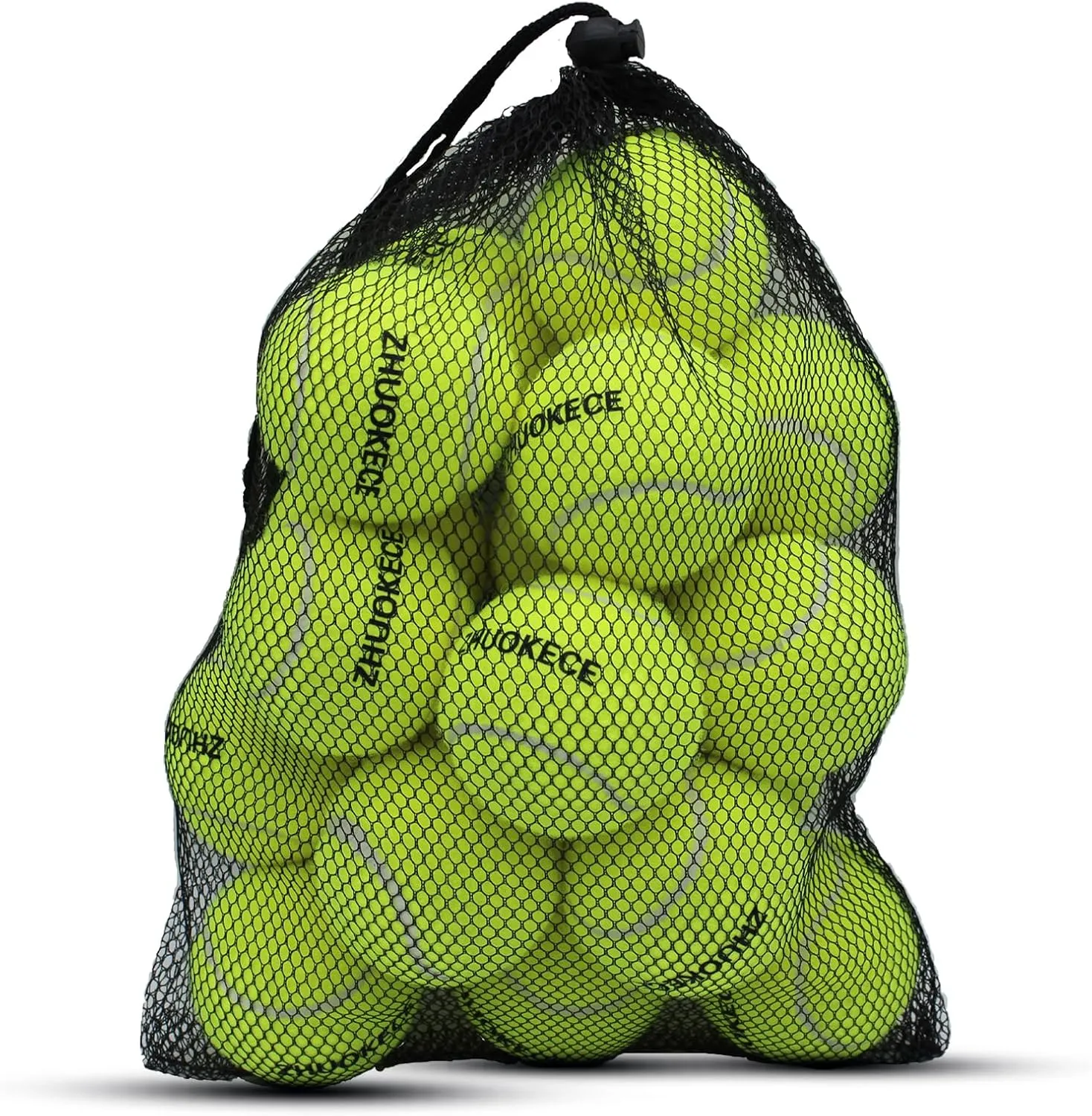 Tennis Balls, 18 Pack Training Tennis Balls Practice Balls with Mesh Bag for Easy Transport, Pet Dog Playing Balls, fit for Beginner Training Ball