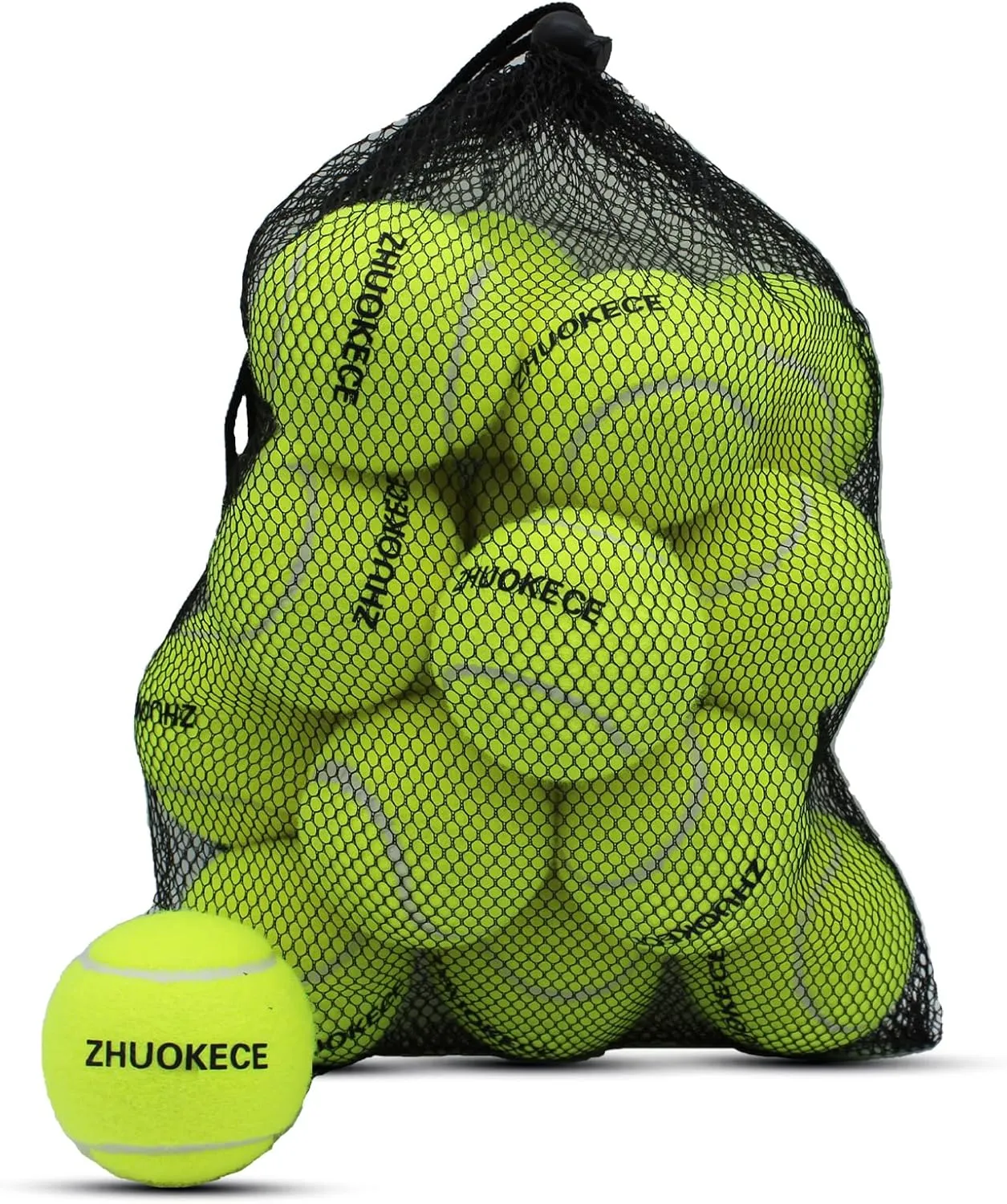 Tennis Balls, 18 Pack Training Tennis Balls Practice Balls with Mesh Bag for Easy Transport, Pet Dog Playing Balls, fit for Beginner Training Ball